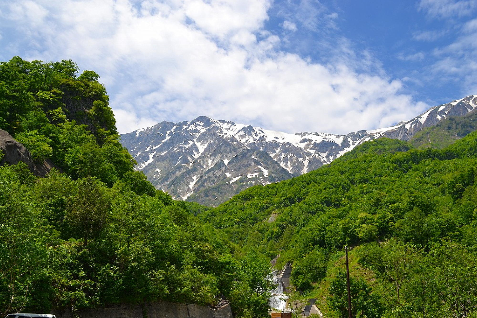 白馬岳登山口の眺望