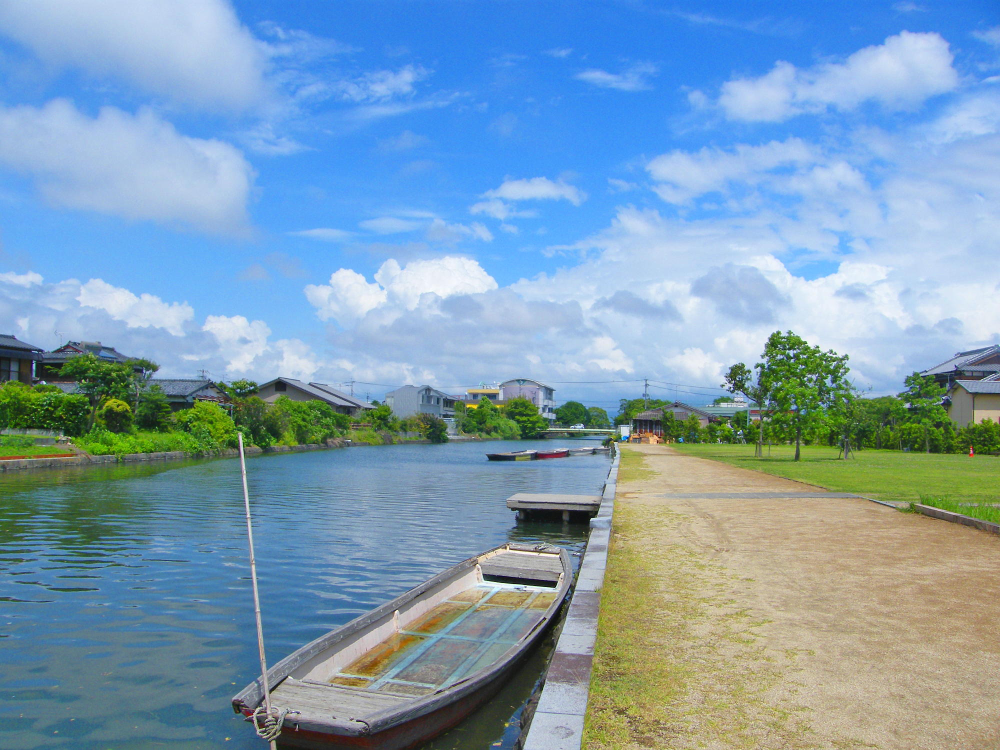 柳川の青い空