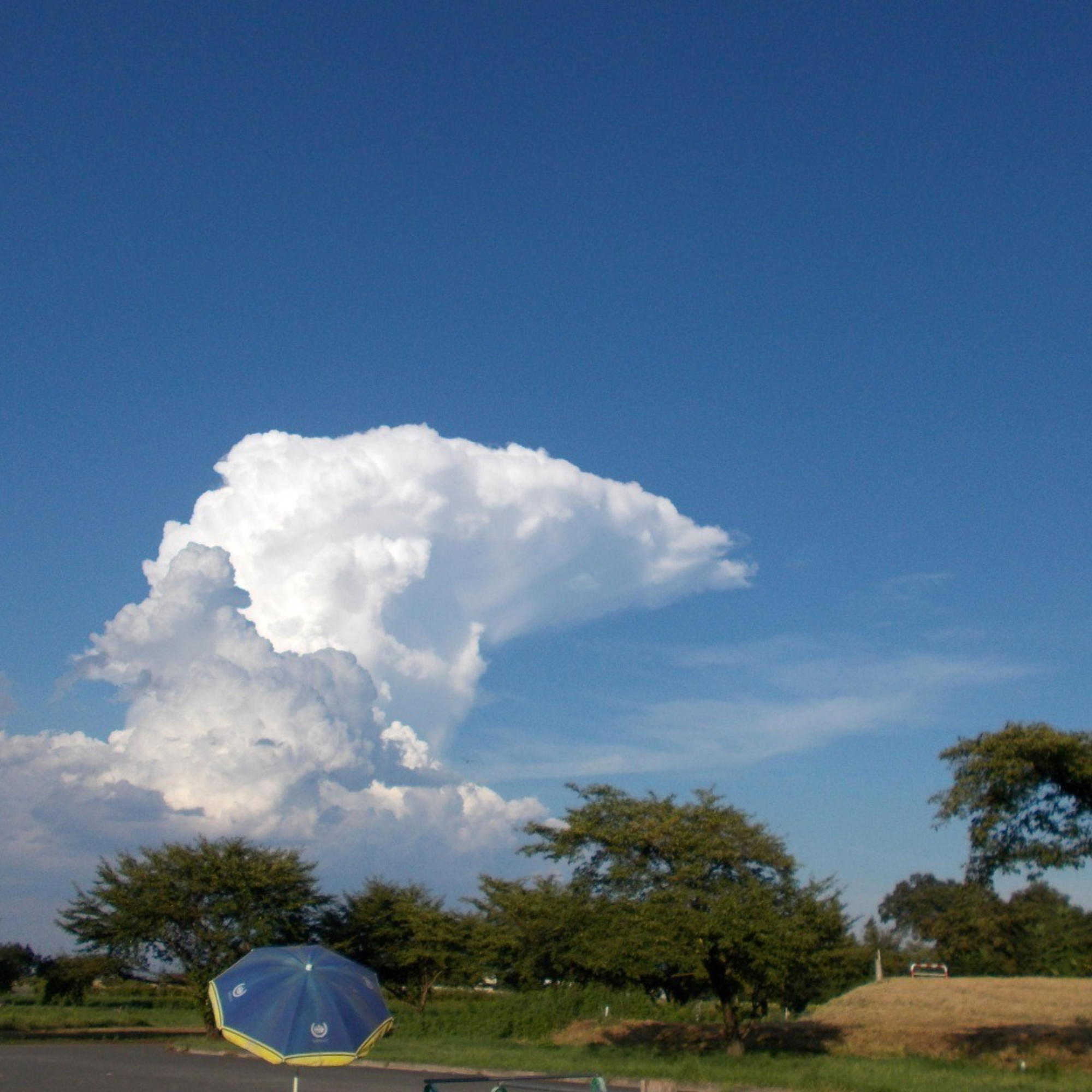 真夏の雲と青い空